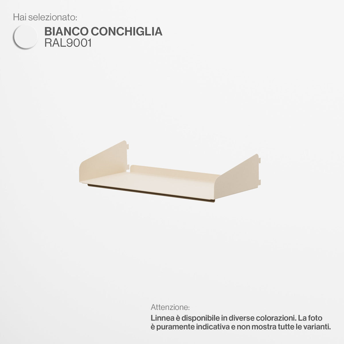 Linnea - Mensola Larghezza 60 cm - Bianco Conchiglia - scaffali e mobiletti | HI01396