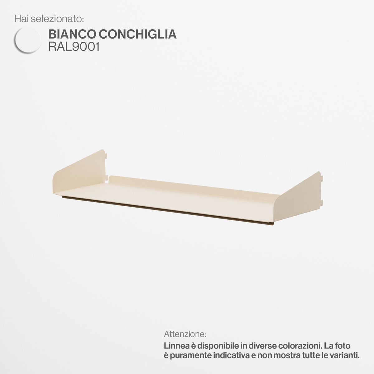 Linnea - Mensola Larghezza 90 cm - Bianco Conchiglia - scaffali e mobiletti | HI01325